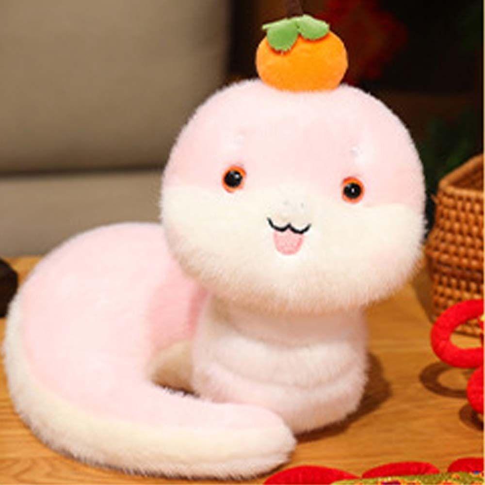 Cute Snake Year Mascot Toy 25cm Lucky Snake Doll Plushies Snake Plush Doll Toy  Birthday Gifts
