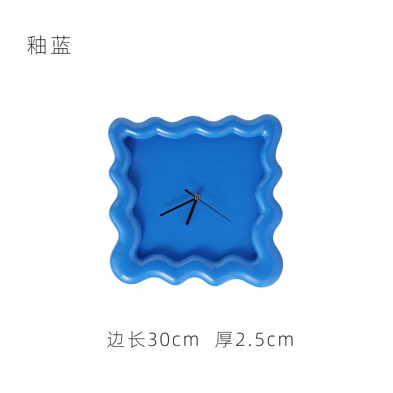 

Креативные и простые декоративные картины для гостиной, настенные часы, декоративная настенная картина для столовой, квадратные часы синий