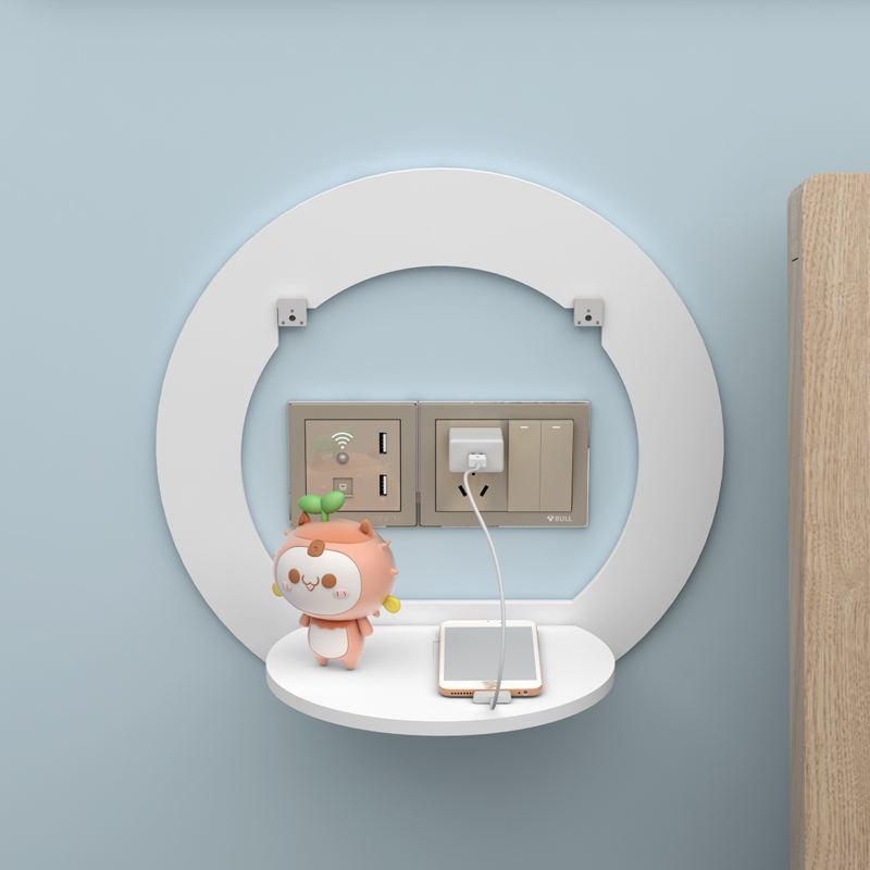 1pc Multifunction Punch-free Home Wall Mounted Shelf,Plants&Photos Hanging Storage Rack for Home Display,  Bedside&Bathroom Hanging Storage Shelf.