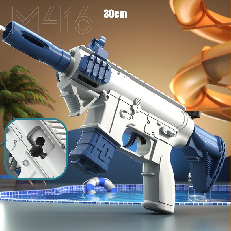 

Водяний пістолет M416 Безперервна стрільба Портативний пістолет для гри на відкритому повітрі для пляжу та вуличних водних боїв Інтерактивна літня іграшка