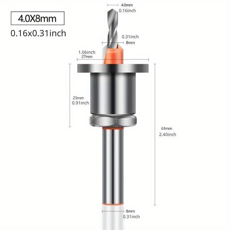 

Свердло з хвостовиком 8 мм Новий сплавний обмежувач серцевини Зенківка Свердла Фреза Інструмент для деревообробки 4x8