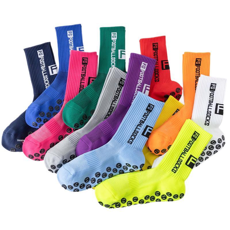 FS Glue Non-Slip Mid-Calf Breathable Sweat-Wicking Football Socks for Men and Women