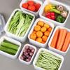 4-In-1 Fruit Vegetable Storage Container with Removable Filter Leak-Proof Airtight PP Storage Box for Washing Draining Stackable Food Organizer