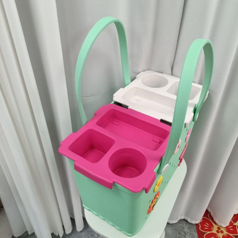 Toppers Schalen Zubehör für Strandtasche Oberer Becher Handyhalter Schale Aufbewahrung Deckel für Strandtasche Trennwand und Organizer Geschenk