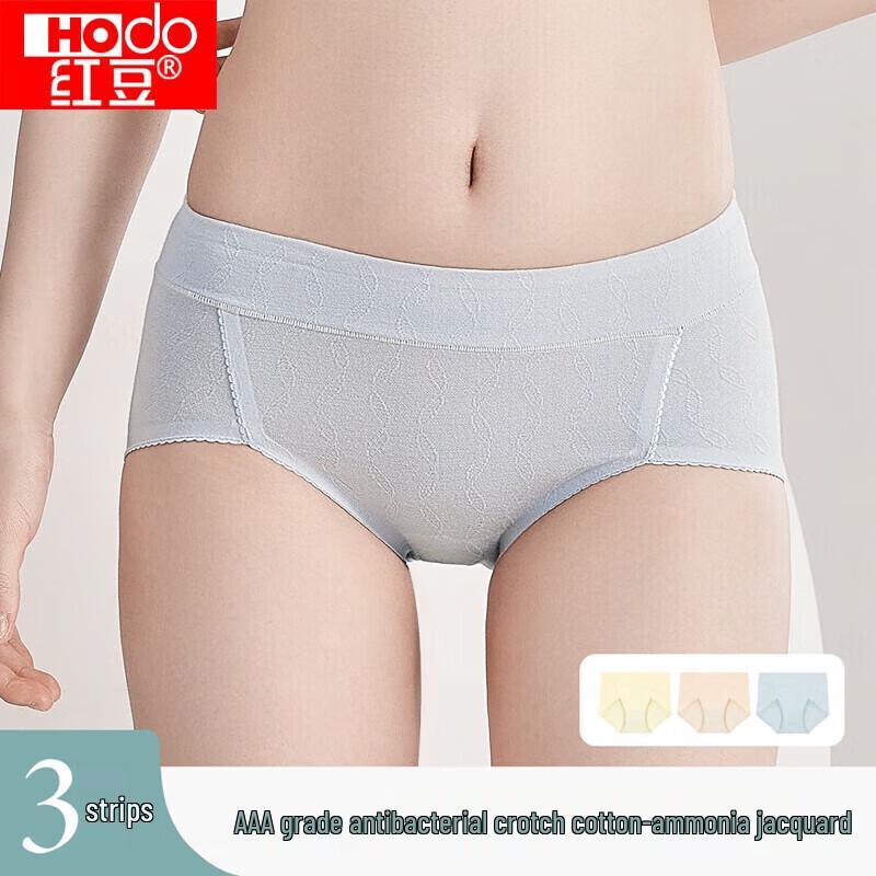 

Hongdou Women s Cotton Antibacterial Jacquard Briefs (3-Pack) XL