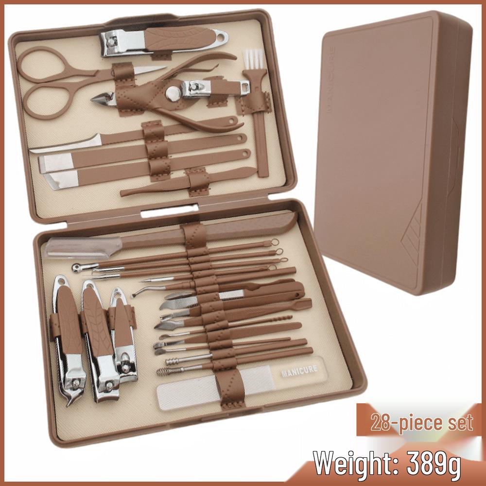 20-Piece Stainless Steel Nail Art Set: Clippers, Cuticle Trimmer, Pliers, Pedicure Knife, Scissors