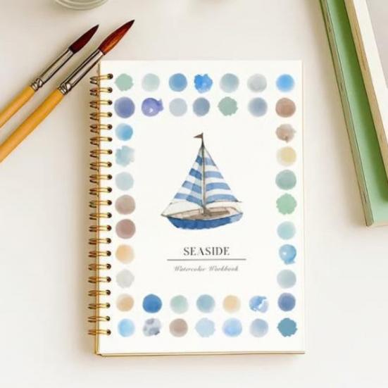 Coloring Picture Book with 12 Paint Colors Thickened Pages Animal Flower