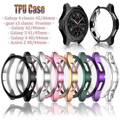 Capa protetora TPU para Samsung Galaxy Watch 4 Classic 42/46mm 3 41/45mm Gear S3 protetora para Samsung Galaxy Watch 4 40/44mm Active 2 40/44mm