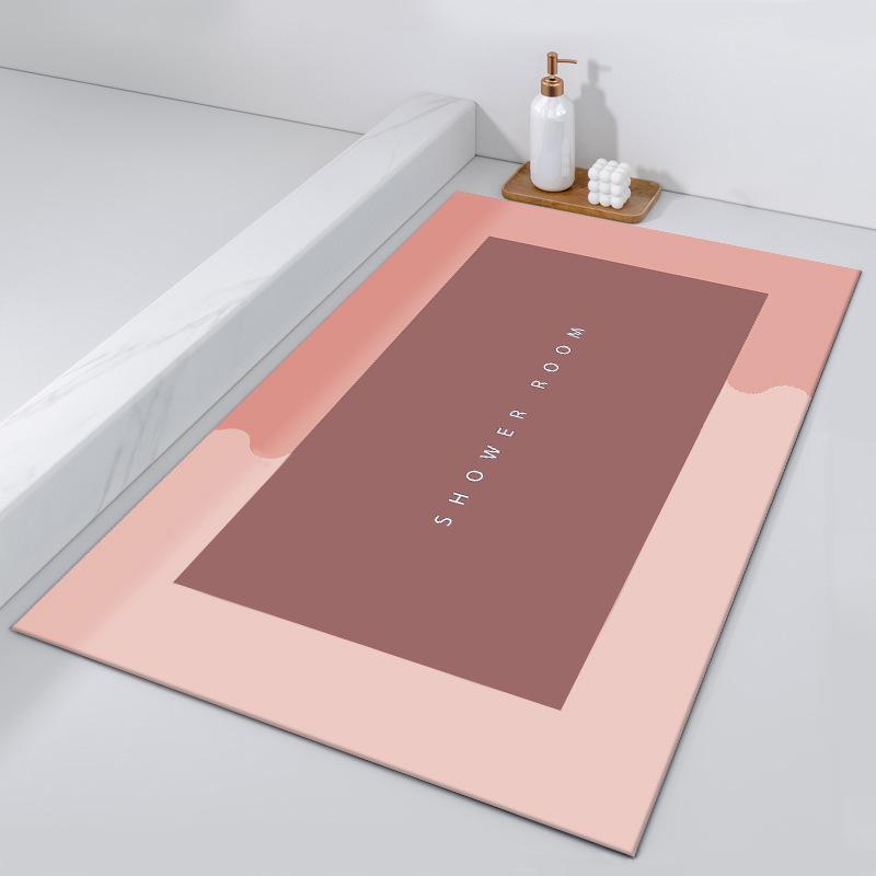Diatomium Mud Moisture-wicking Pad Bathroom Slip-resistant Quick Drying Rug Toilet Door Carpet Bathroom Fine Door Mat Can Be Cut