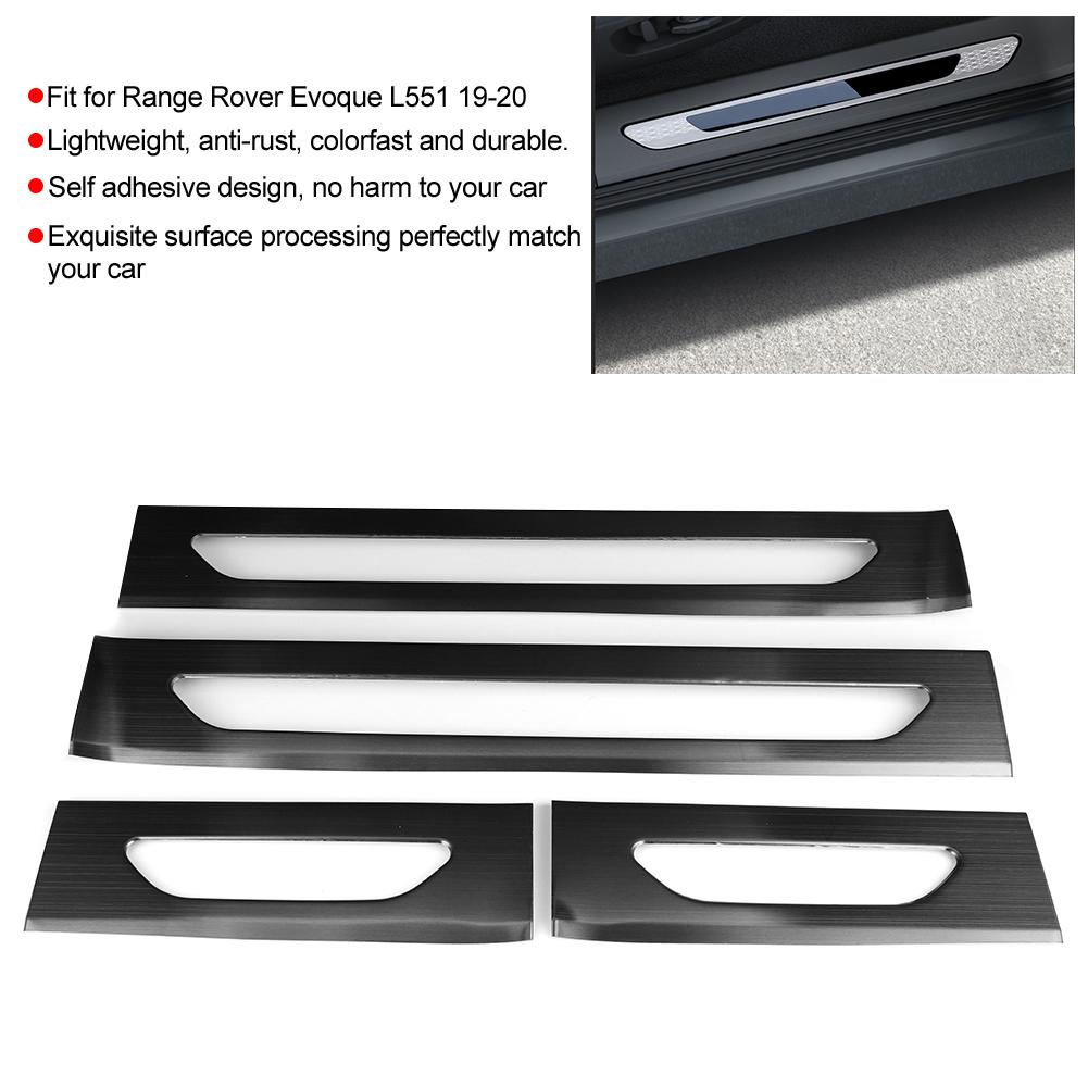 4Pcs Interior Door Sill Scuff Trim Cover Fit for Range Rover Evoque L551 19 20