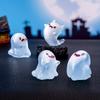 6PCS Halloween Decorations Glow In The Dark Statues Fairy Garden Accessories, Halloween Miniatures Resin Ornaments, Mini Glowing Resin Decor