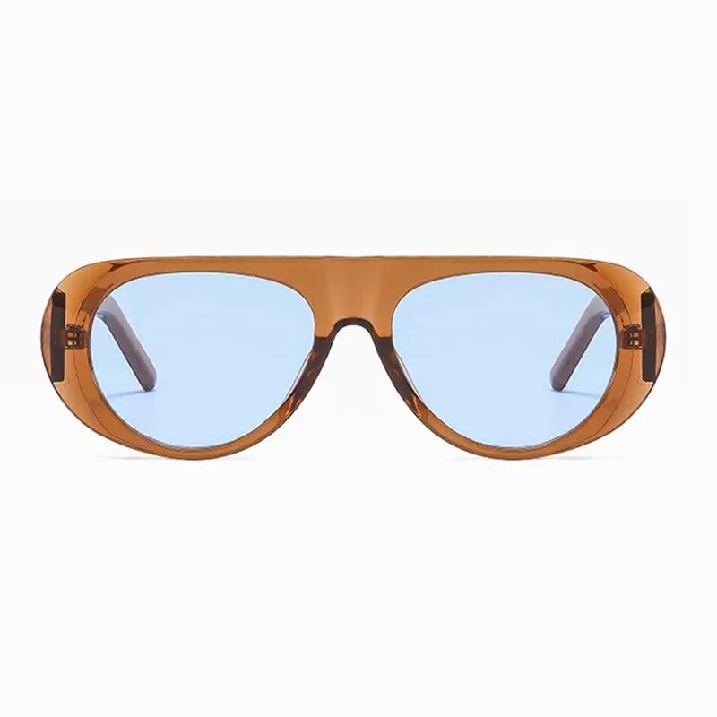 New Oval Sunglasses Women Men Designer Colorful Sun Glasses Plastic Big Frame Outdoor Eyewear UV Protection