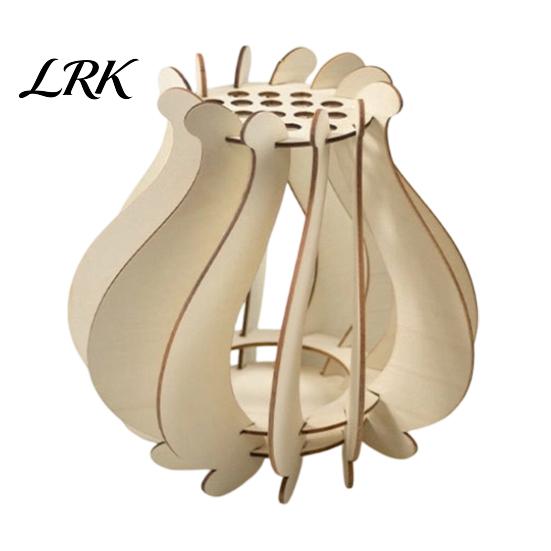 Fashionable Desktop Vases for Classroom Wooden Puzzle Flower Vase, Display Stand Flowers or Sturdy Boxwood Decor Windowsill Artificial Flowers,