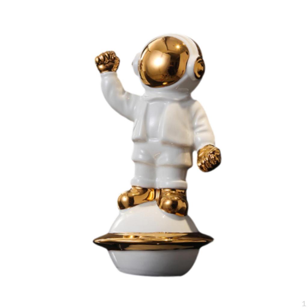 Ceramic Spaceman Figurine for Contemporary Home Decor