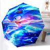 Printed Sonic the Hedgehog Printed Folding Umbrella,Outdoor,Leisure,And Travel Umbrella,Durable Umbrella Fabric,Birthday And Holiday Gift