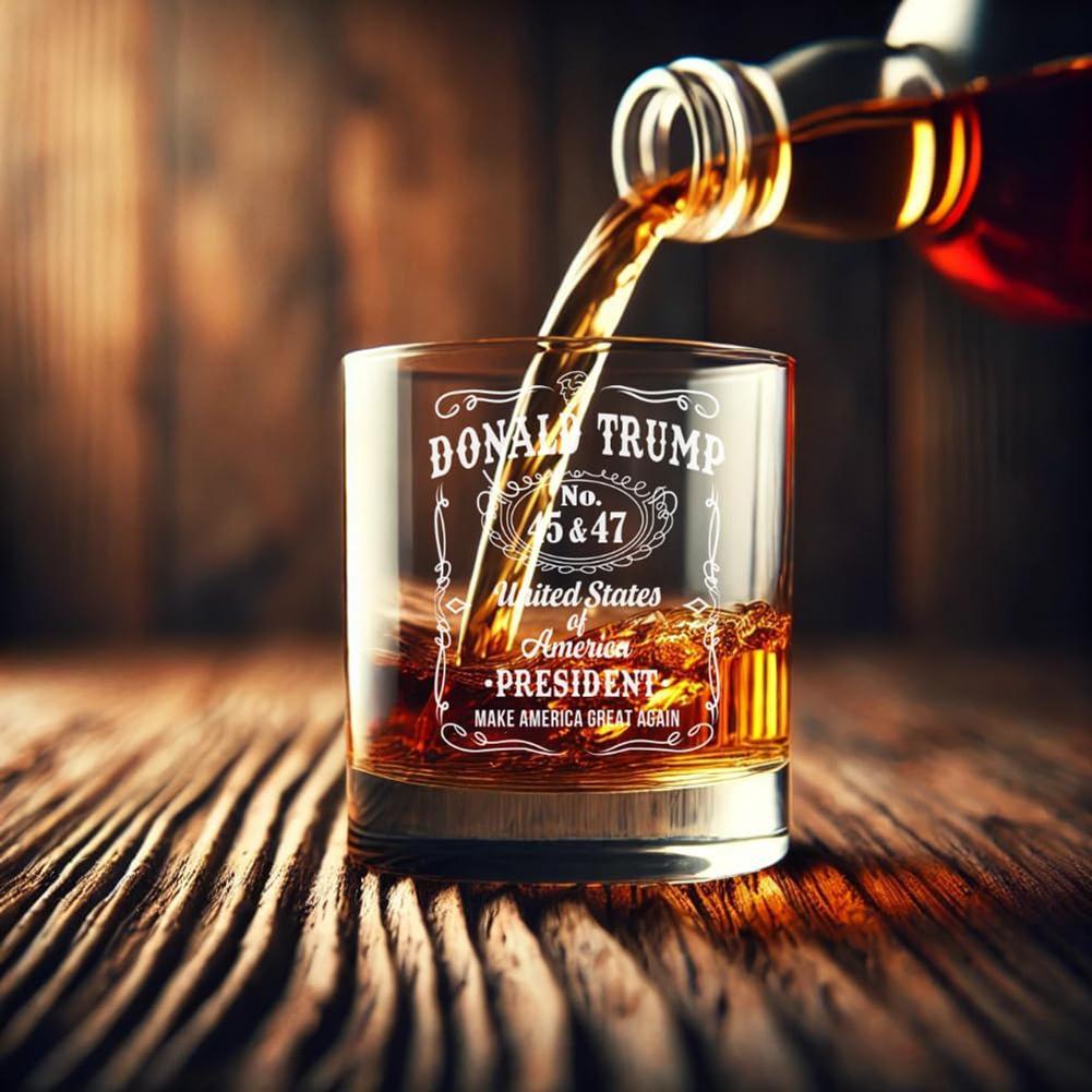Donald-Trump Presidency Whiskey Glass President-Trump Lasers Engraved Whiskey Glass Present For Trump-Supporters