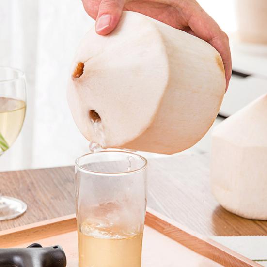 Coconut Opener Tool Set Stainless Steel Coconut Meat Scraper Coconut Opener with Rubber Mallet Food Grade Portable Coconut Opening Tools