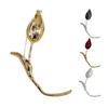 Tulip Flower Brooch Metal Alloy Brooch Versatile Jacket Dress Scarf Hat Handbag Pin Lightweight Elegant Accessories Gifts