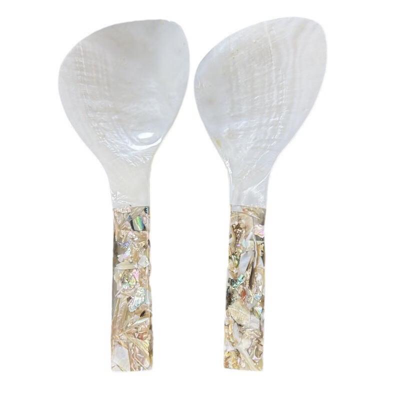 ZISIZ Retro Shell Bone China Rice Spoon
