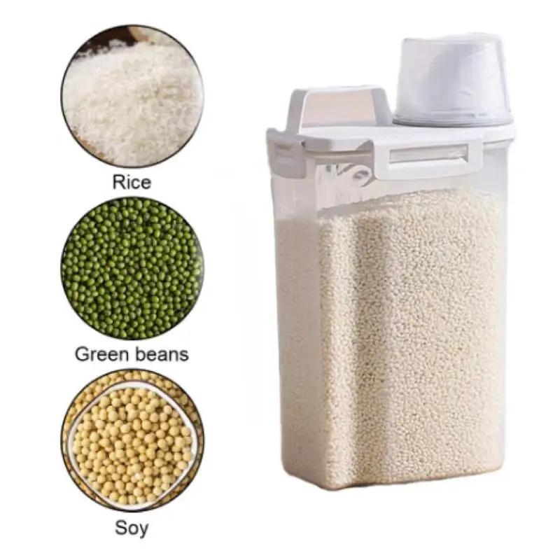 1.75/ 2.5/3L Food Grade Grain and Miscellaneous Grain Storage Box, Rice Bucket Storage Tank, Sealing Tank, Kitchen Utensil New