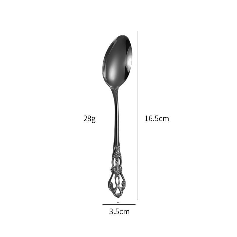 European Style Stainless Steel Steak Knife, Fork, and Spoon Set for Western Restaurant or Household Use