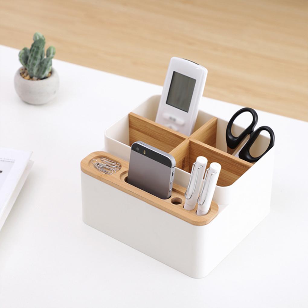 Pen Holder Multi Grid Desktop Replacement ple Style Eyeliner Smart Phone Remote Control Organizer Storage Box