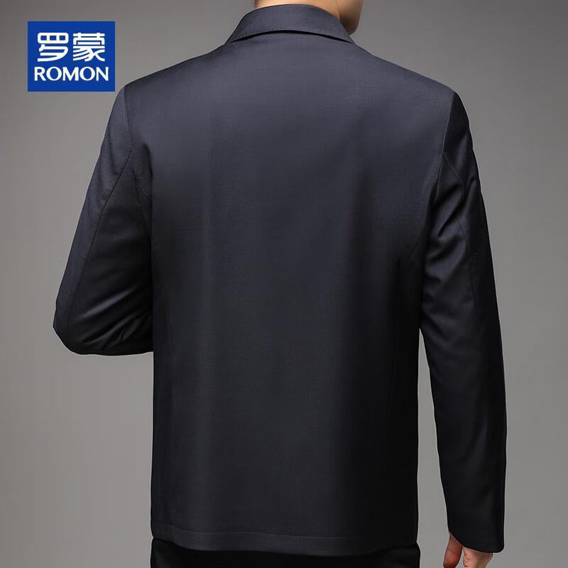 Romon Men's Executive Wool Jacket with Detachable Goose Down Liner