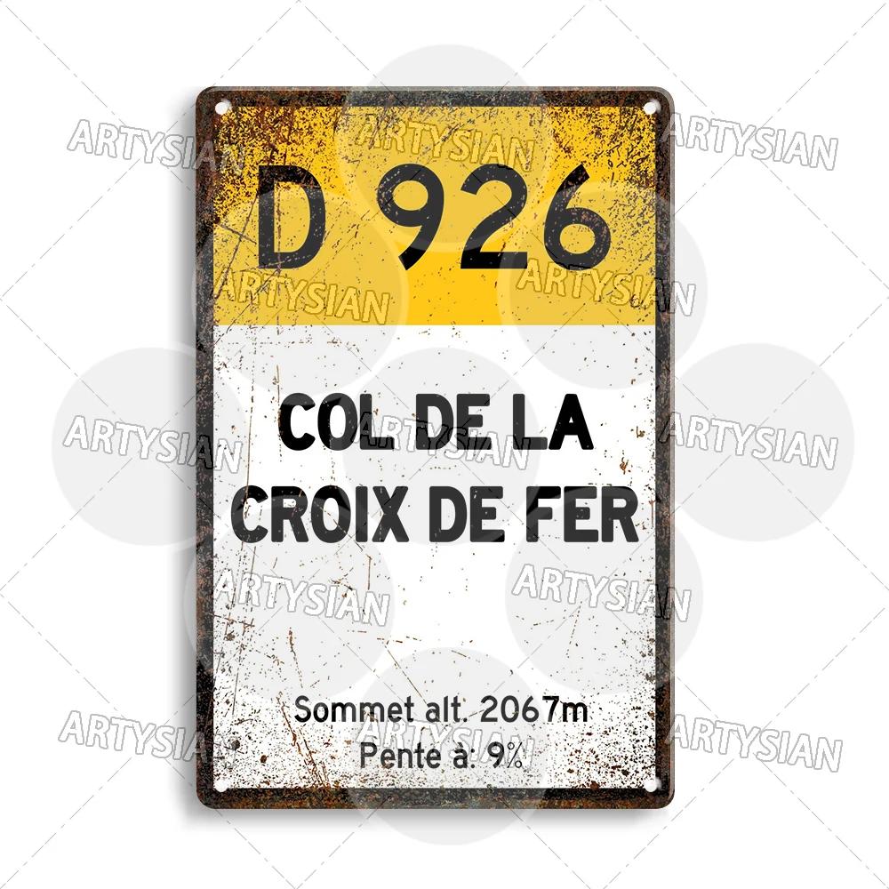Turul Franței Ciclism Placă metalică Reper ALPE d'HUEZ Col D'Aubisque Col du Granon Peyresourde d'IZOARD l'ISERAN BONETTE
