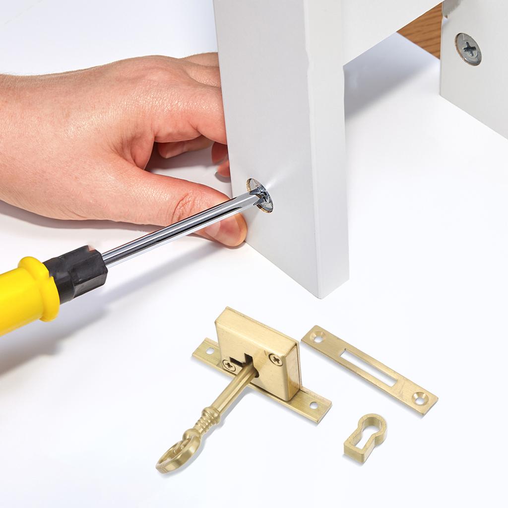 1 Set Of Cabinet Door Lock Vintage Lock And Key Dresser Drawer Lock For Cabinets Drawer Locks Cupboard Lock Kitchen Cabinet Lock