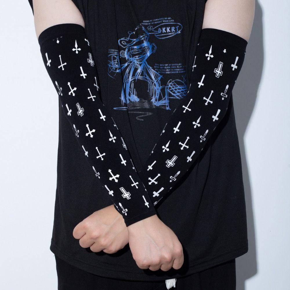 

Ice Silk Arm Cover Summer Arm Sleeve Fingerless New Ice Silk Long Sleeves Men Women