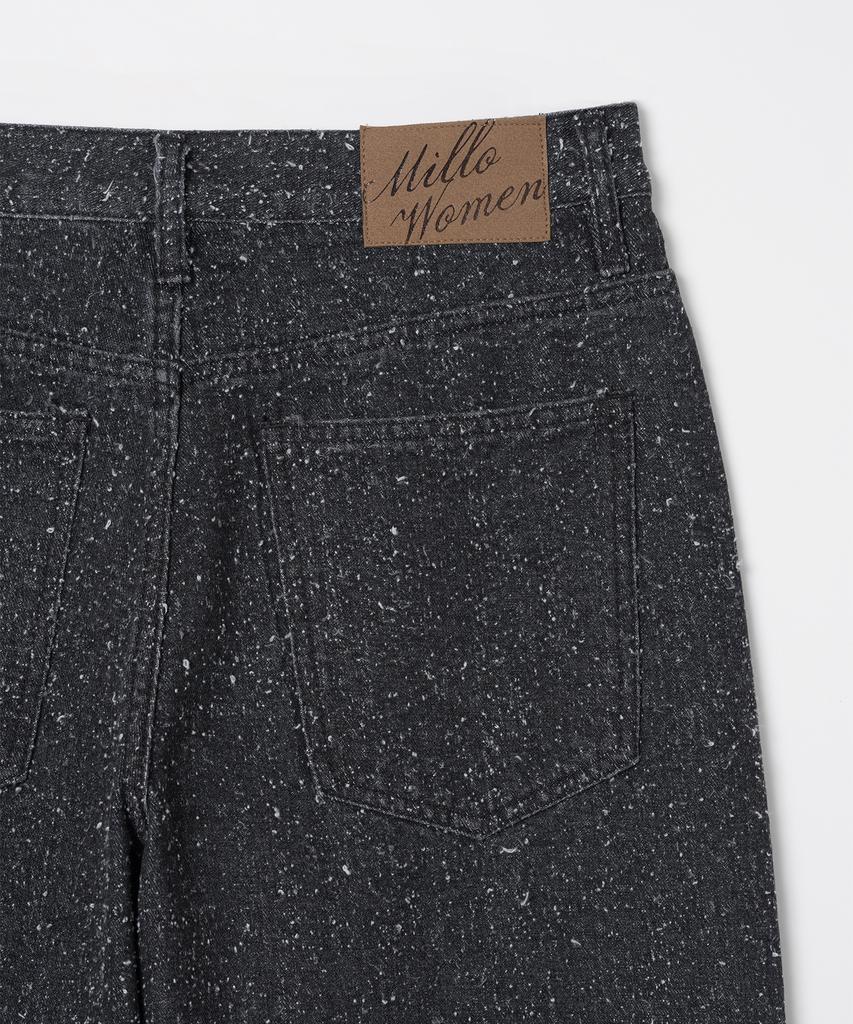 MILLO WOMEN Boucle Straight Jeans [Black]