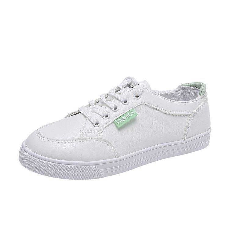 

Маленькие белые туфли женские 2025 весна новая корейская версия студенческих кроссовок с плоским дном и круглым носком повседневные одинарные туфли иностранные торговые женские ш 35 зелёный