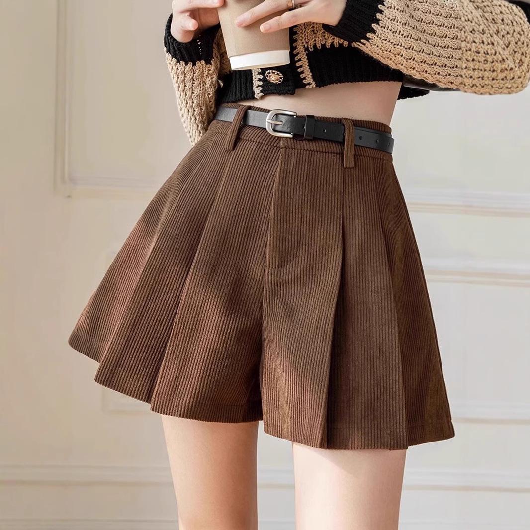 

Women s Khaki Corduroy Mini Skirt: High-Waist, Petite A-Line, Pleated Design for Autumn/Winter 2024 3XL [Approx. 148-158 lbs]