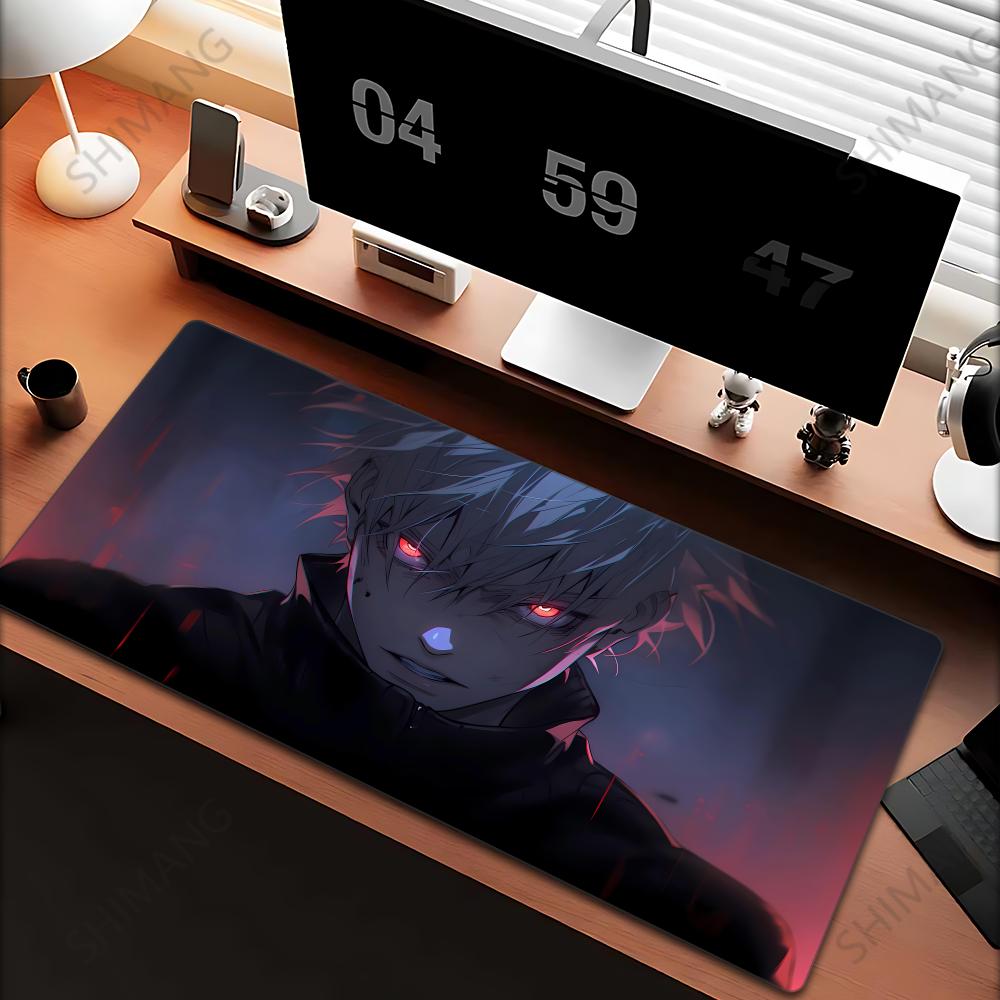 Tappetino Mouse Anime Jujutsu Kaisen Gojo Satoru Grande Tappetino Mouse da Gioco Tappetini Mouse Tastiera per Giocatori Tappetino per Scrivania del Computer Tappeto Grande