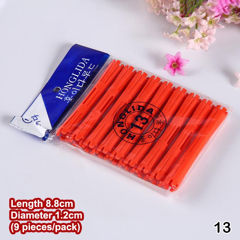 6/9Pcs Hair Perm Rods Cold Wave Perming Rods Heatless Non-Slip Hollow Design Hair Rollers Diy Curlers Barber Shop Hair Styling