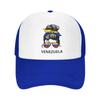 Venezuelan Flag Woman With Messy Bun Sport Mesh Baseball Caps Women Men Unisex Male Beach Dad Hats Hip Hop Trucker Cap