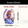 2D Flat Prayer Angel Acrylic Tabletop Decor, Flower, Suitable for Wall Decoration, Porch, Room, Villa, Accents Home, Hallway, or Workplace - Rustic Fa