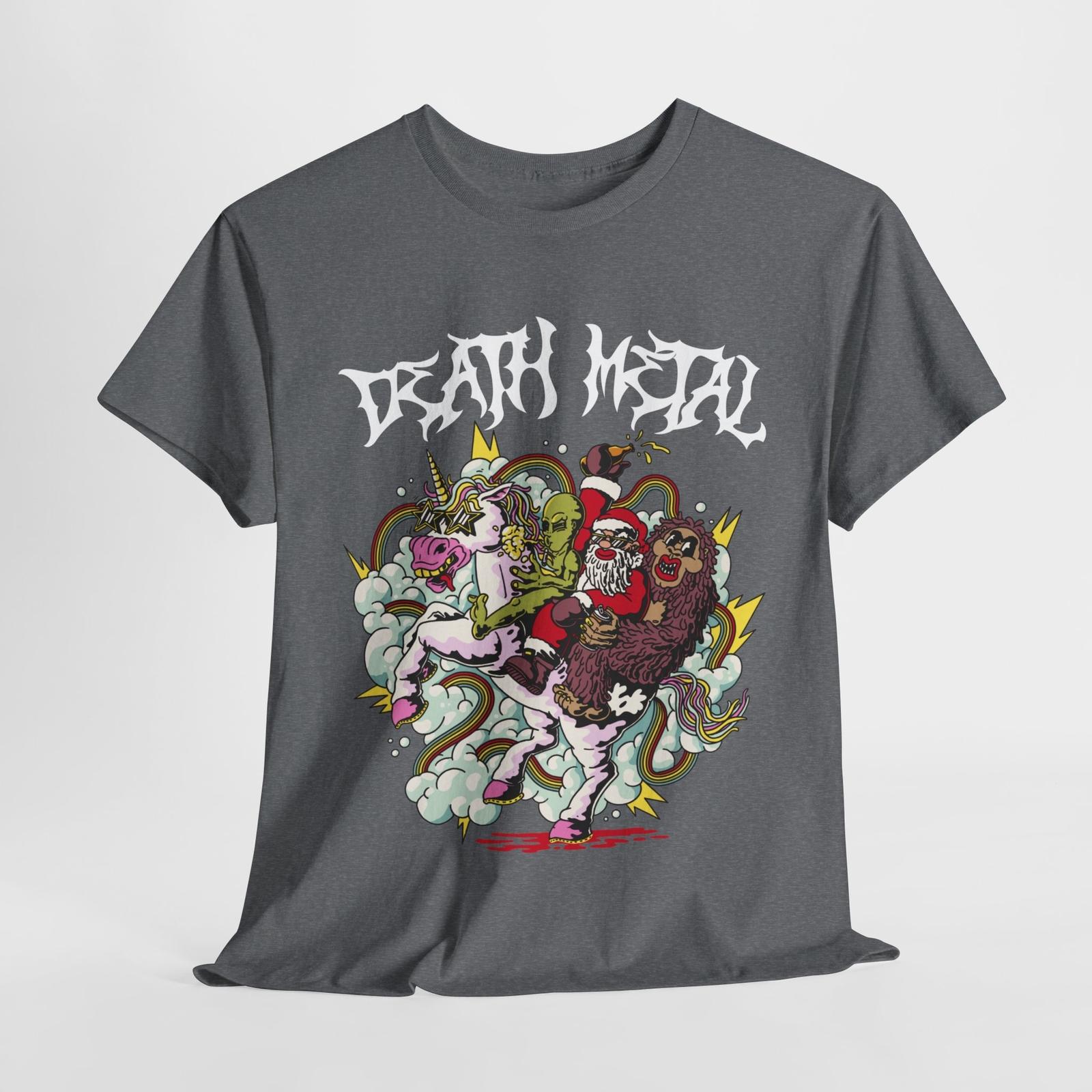 Unicorn Rainbow Big Foot Santa Alien Funny Death Metal S разноцветный