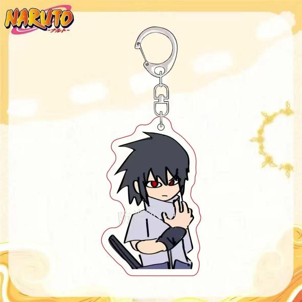 Anime Naruto Acrylic Keychain Accessaries Uzumaki Naruto Cartoon Keyring