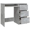 VidaXL Desk Concrete Grey 90x45x76 Cm Chipboard