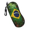 Brasil Flag Glasses Case Men Women Student Zipper Sunglasses Protector Print Glasses Box