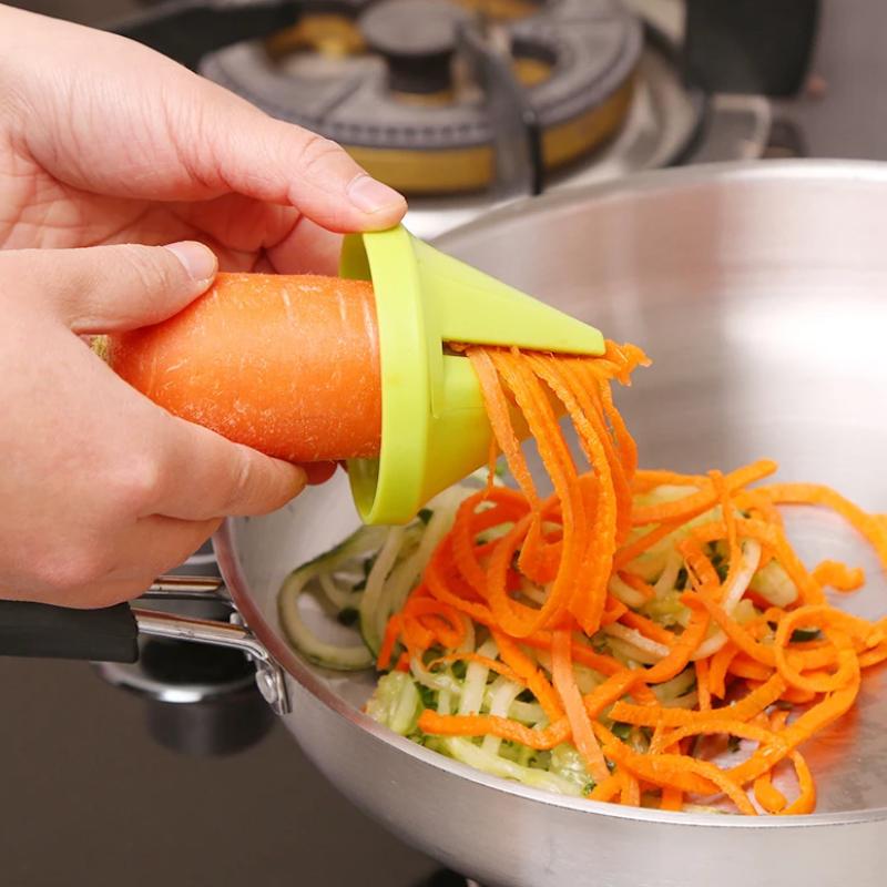 Kitchen Rotating Shredder Spiral Peeler Manual Vegetable Slicer Fruit Potato Radish Grater Kitchen Gadgets Kitchen Accessories