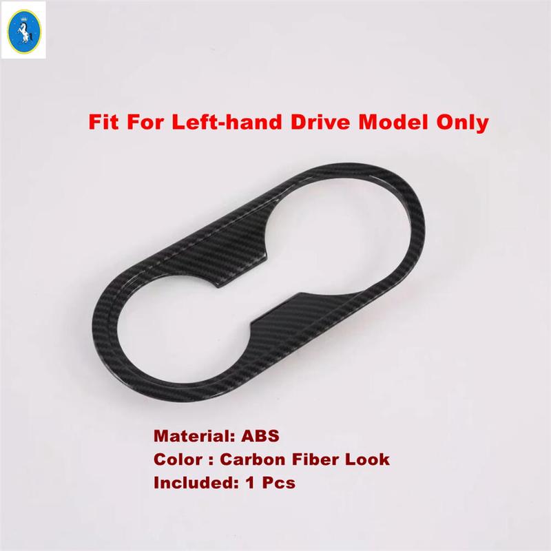 Carbon Fiber Look Inner door bowl / Window Glass Lift / Water Cup Decor Frame Cover Trim For Kia Cerato Forte K3 -