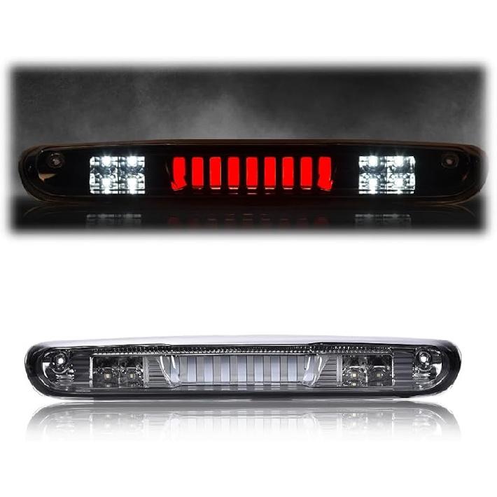 G-PLUS LED Third Brake Light Compatible With 1999-2006 Chevy Silverado/GMC Sierra 1500 2500 3500,3RD Cargo LED Tail Stop Lamps Clear Lens Chrome