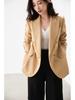 Women's Double-Breasted Slim-Fit Blazer - Formal High-End Jacket for Spring and Autumn