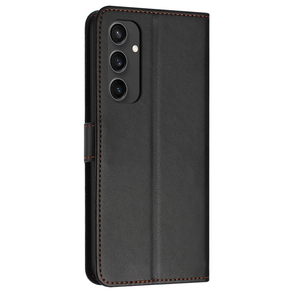 For Samsung Galaxy S24 FE Wallet Phone Case Leather Stand Cover with Strap