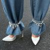Personalized Metal Imitation Pearl Heart Chain Fashion Foot Ankle Beach Party Jewelry For Women Girl Foot Bracelet Anklet Gifts