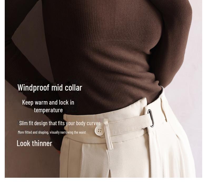 Verbessertes Langarm-Slim-Fit-Hemd aus deutschem Samt mit mittlerem Kragen für Damen - Perfekt für Herbst und Winter