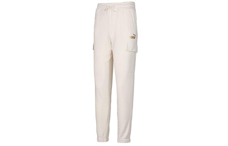 PUMA Winterized Knitted Sweatpants Men s Ivory White Thickened Straight Fit Pants 848258-73 L