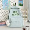 Schoolbag1011 New Simple Letter Korean Version Casual and Sweet Student Class School Bag Lightweight Versatile Large Capacity Backpack